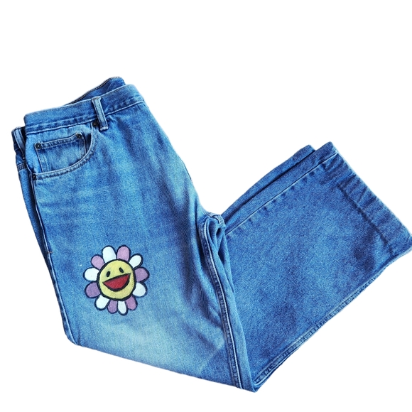 Big Mac Workwear Denim 5 Pocketed Jeans with Leg Embellished Art 34 X 30 - Picture 5 of 11